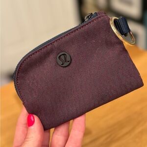 lululemon athletica Plum Card & Key Holder with Gold Ring
